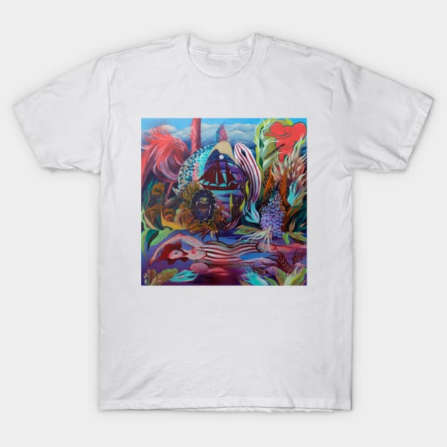 Fantasy Summer Fishing T-Shirt by annaonik